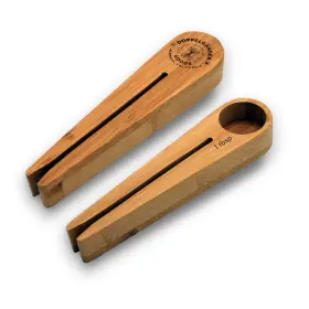 Doppeltree 752489533684 Bamboo Measuring Coffee Scoop And Bag Clip Combination 1 Tbsp Brown