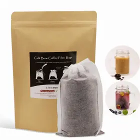Dou 782910870873 No Mess Cold Brew Coffee Filters - 150 Count Single Use Filter Bags Disposabl