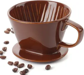 11172 Dowan Pour Over Coffee Dripper Non Electric Maker Brown