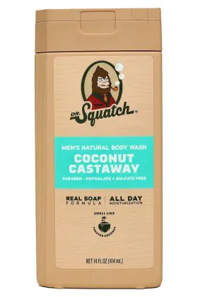 Dr. Squatch 810095595745 Coconut Castaway 14oz Body Wash