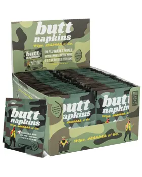 Drankful 850036734253 Butt Napkins Flushable Adult Wet Wipes 50 Singles Travel-size Unscented