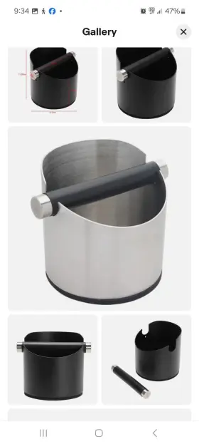 Dfgr1280 Dreamfarm Grindenstein Espresso Knock Box - Silver
