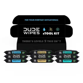 Dude 850030628749 Wipes Flushable Variety Stool Kit Gift Set For Him - 9 Packs 432