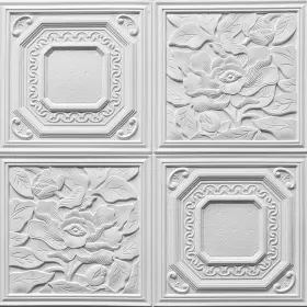 Dundee Deco 445046169121 Falkirk Jura Ii 28 Inch X Peel And Stick Off White Shapes Flowers Pe Foam