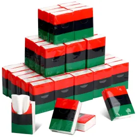 Gon-dunzoom-2007 Dunzoom 50 Pack Juneteenth Tissue Packs Black History Month Decorations Suppl
