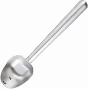 Ez-cs004a Easyworkz Stainless Steel Long Hollow Handle Coffee Scoop 7g Brushed Silver