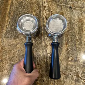 Ee1220.07 Edesia Espress Pair Of La Pavoni 58mm Portafilters For Espresso Machine - Single And Double #3