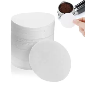 673695 Elevatetech 500 Pcs Coffee Paper Filter For Espresso Maker 54 Mm Unbl