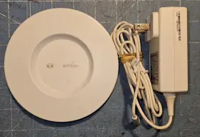 C8371 Ember White Smart Mug Coffee Cup Warming Coaster Charging Base And Power Adapter