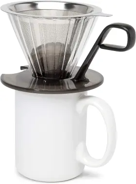 562491 Epoca Primula Seneca Pour Over Coffee Maker Removable Ultra Fine Micro Mesh Stainless #2
