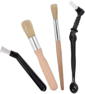 Ergonflow 313025347310 Coffee Machine Cleaning Brush Set 4 Pieces Wooden