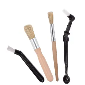 Ergonflow 796862951085 Coffee Machine Cleaning Brush Set 4 Pieces Wooden Clean