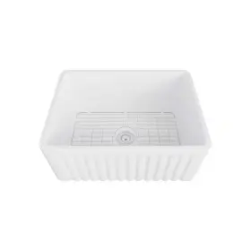 Eridanus 711181423976 Brooklyn 24 Inch W X 18 D Single Bowl Farmhouse Apron Kitchen Sink With Botto
