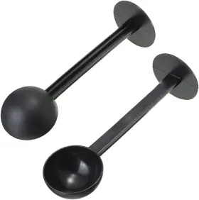 Kbd1005 Esowemsn 2pcs 10g 2-in-1 Plastic Coffee Measuring Spoon Scoop For Ground Black