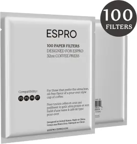 1032pf-100 Espro 100 Count Coffee Paper Filters - For French Press P3/p5/p6 #3