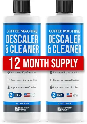 Essential Values 313021194185 Coffee Machine Descaler Cleaner For Breville Keurig Nespresso Delonghi And More