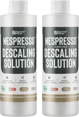 Essential Values 810069955827 Descaling Solution Compatible With Nespresso - Coffee Pot Cleaner And Descaler