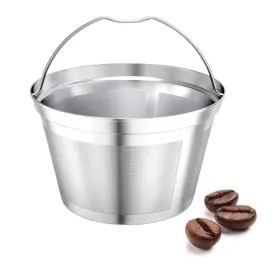 Eurnix 722929837610 Coffee Filter Reusable 8 10 12 Cup Basket Replacement Filter-stainless Steel