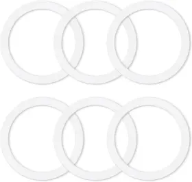 Eustreer 445004636672 6 Pcs Gasket Seal Rings For Bialetti Moka Express Dama 3/4 Cups - Spare Food