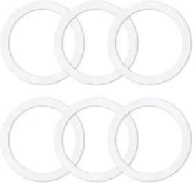 Eustreer 711181241129 6 Pcs Gasket Seal Rings For Bialetti Moka Express Dama 3/4 Cups - Spare Food