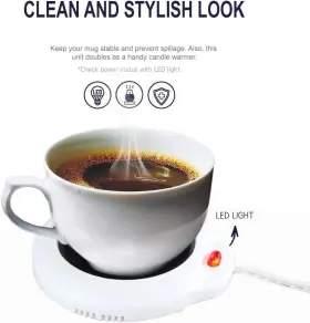 Eutuxia 803211928510 Coffee Mugs Wax And Beverages On Desks Tables Countertops. Electric Heated #3