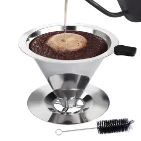 Ev-37 Evenpop Pour Over Coffee Dripper Slow Drip Paperless Filter Stainless Steel Re