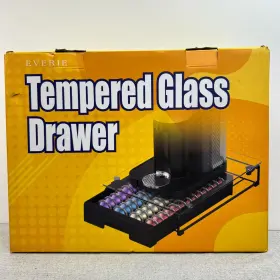 Everie Np01-bl-clr Crystal Tempered Glass Coffee Pod Storage Drawer Compatible With Nespresso