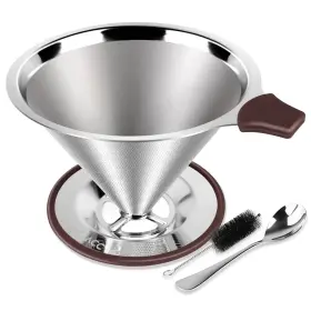 Faciacc 62cd-125ssh-2sfc Pour Over Coffee Dripper Professional Stainless Steel Filter Paperless