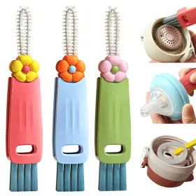 223-lid Fantexy 3 In 1 Cup Lid Cleaning Brush Set Pieces Multifunctional Bottle B