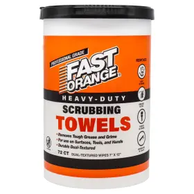 Fast Orange 686226250742 Heavy Duty Scrubbing Towels Removes Tough Grease Grime Paint Resins Glue