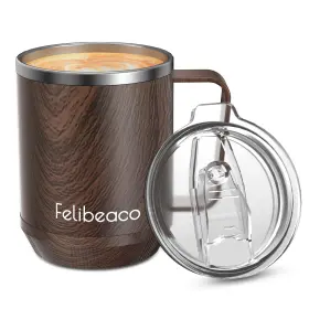Fb-cm-wo17 Felibeaco 16oz Heated Coffee Mug With Flat Bottom For Rapid Heating Stainless Steel Cu