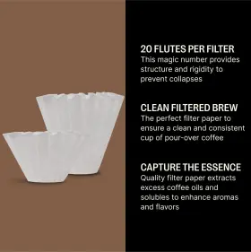 Fellow 852212007144 Stagg Pour Over Coffee Paper Filters - Designed For The X And #2