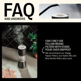 Fellow 852212007144 Stagg Pour Over Coffee Paper Filters - Designed For The X And #3