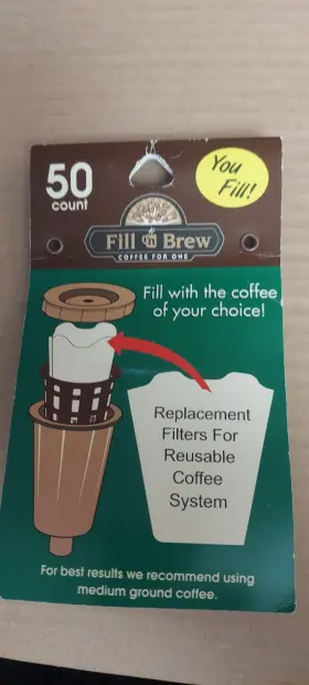 01493 Fill N Brew Ftn Coffee For One Filters Reusable Single Cup New 3 Fifty Count