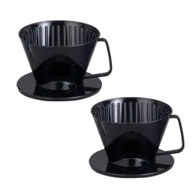 Fino 781723155214 Pour Over Coffee Brewing Filter Cone Number 1 Size Black Brews To 2 Servings S