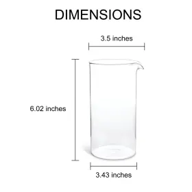 Fino 781723720047 3-cup Replacement Carafe For 12-ounce Stainless Steel French Press #3