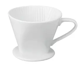 6-servings Fino Nt1054 Filter Cone Fine White Porcelain Number 2-size Brews 2 To