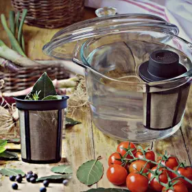 Finum 004060421412 Floating Brewing Basket Large Black #2