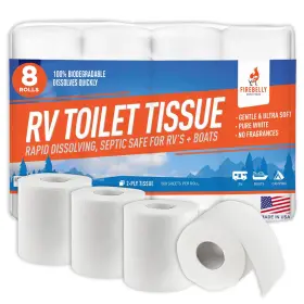 Firebelly Outfitters 712038843770 Rv Toilet Paper Septic Tank Safe-made In The Usa- 8 Rolls 2-ply 500 Sheets -