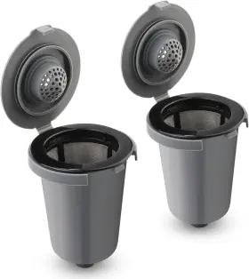 Firjoy 445032770768 Reusable Filter Cup For Cuisinart Gray 2 Pack