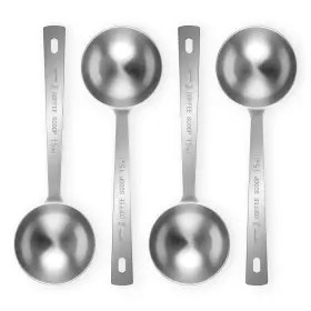 Akw001 Flezoo 4pcs Coffee Scoop Spoon - 1 Tablespoon Silver