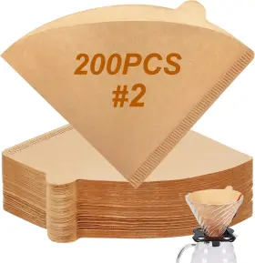 Coffeefilter-02 Forest Breathing Cone Coffee Filters Size 02 Set Of 200 Natural Unbleached Pour Over