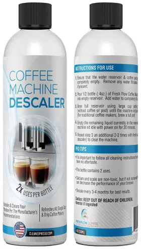 Freshflow 612520612481 Descaling Solution For Coffee And Espresso Machines - 2 Bottle Pack 4 Uses Un