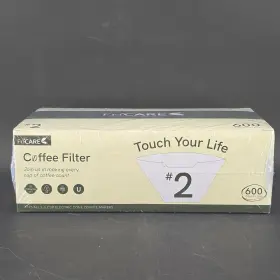 Fricare 850054062260 Touch Your Life #2 Cone Coffee Filter 2-6 Cup 600 Count