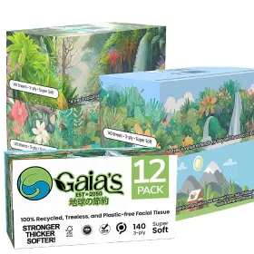Fb3140nn012 Gaias Premium 3 Ply Facial Tissues Strong And Soft 140 Sheets 1680