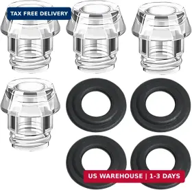 Gallipower Gp-896-kafeihupeijian4p 4 Sets Percolator Parts Top And Washer Ring Replacement Transparent Coffee Pot F