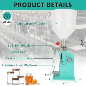 Garveehome 967546872871 5-50ml Manual Paste Liquid Filling Machine Adjust #2