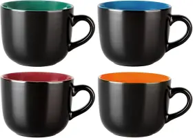 Gbhome 788703038895 Jumbo Soup Mugs With Handles 24 Oz Large 4 Count Pack Of 1 Mix