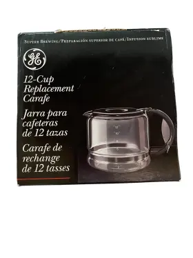 Ge 106652 12 Cup Replacement Carafe Coffee Pot Black Lid Model New