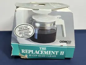 Gemco 071525029470 Universal 10 Cup Replacement Ii Glass Coffee Carafe New Unused Old Stock